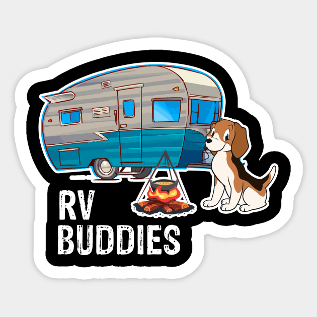 Beagles Dog Rv Buddies Pet Lovers Funny Camping Camper Sticker by franzaled